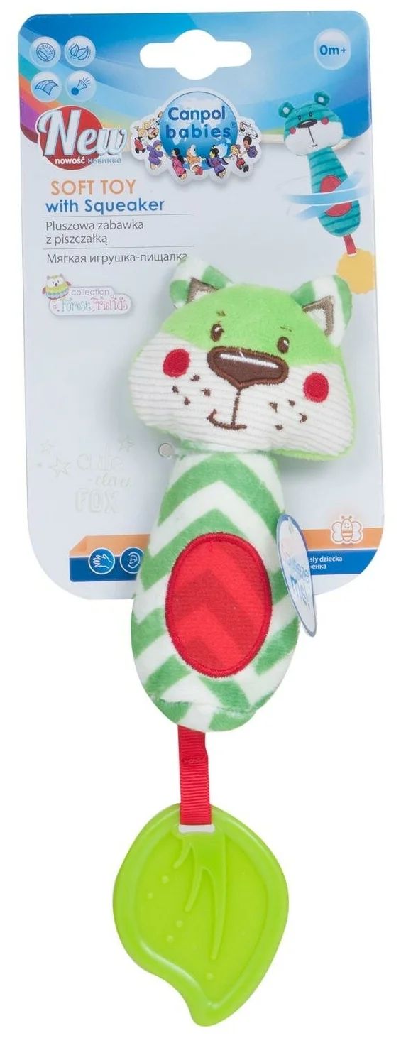 

Прорезыватель-погремушка Canpol Babies Forest Friends Лисенок, Разноцветный, Лисенок