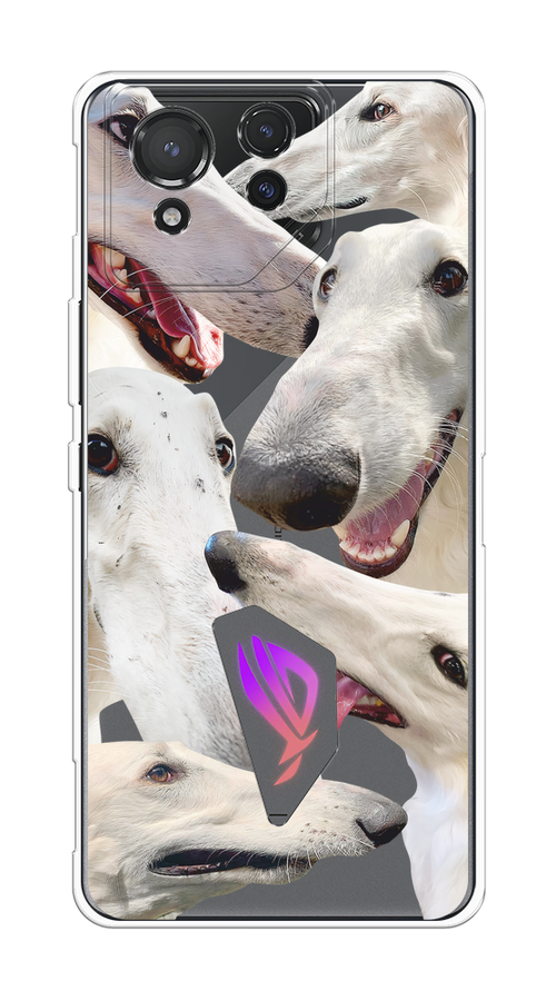 

Чехол на Asus ROG Phone 8 "Собака с длинным носом", Белый;бежевый;розовый, 45150-1