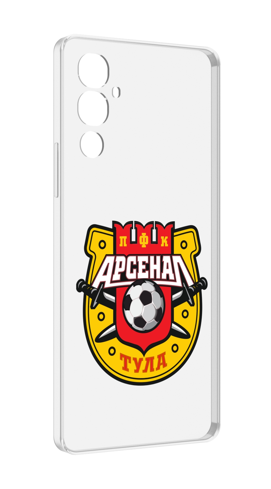 

Чехол MyPads фк арсенал тула мужской для Tecno Pova 4, Прозрачный, Tocco