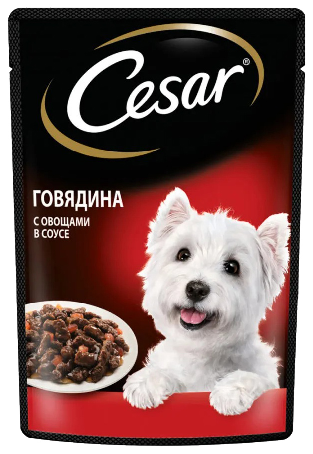 

Влажный корм для собак Cesar с говядиной с овощами, 85 г