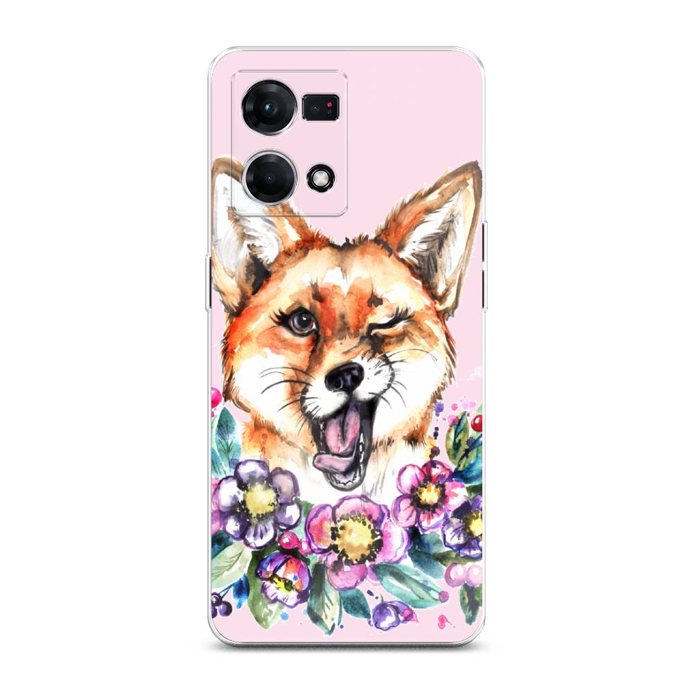 

Чехол Awog на Oppo Reno 8 4G "Подмигивающая лиса", Оранжевый, 2511450-10