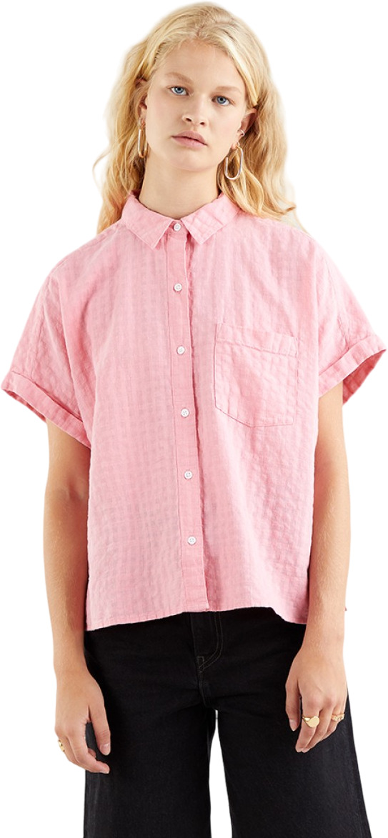 

Рубашка женская Levi's LANEY SS BUTTON DOWN PEONY розовая XL, Розовый, LANEY SS BUTTON DOWN PEONY