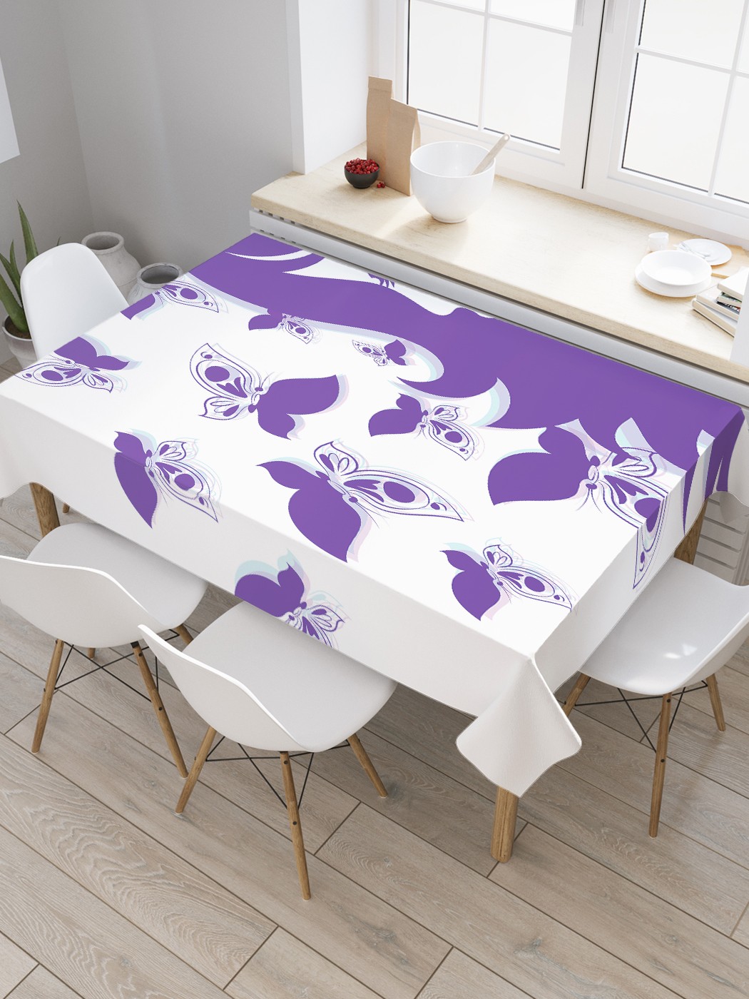 

Скатерть прямоугольная JoyArty "Девушка и бабочки" из сатена, 120x145 см, Оранжевый, Девушка и бабочки