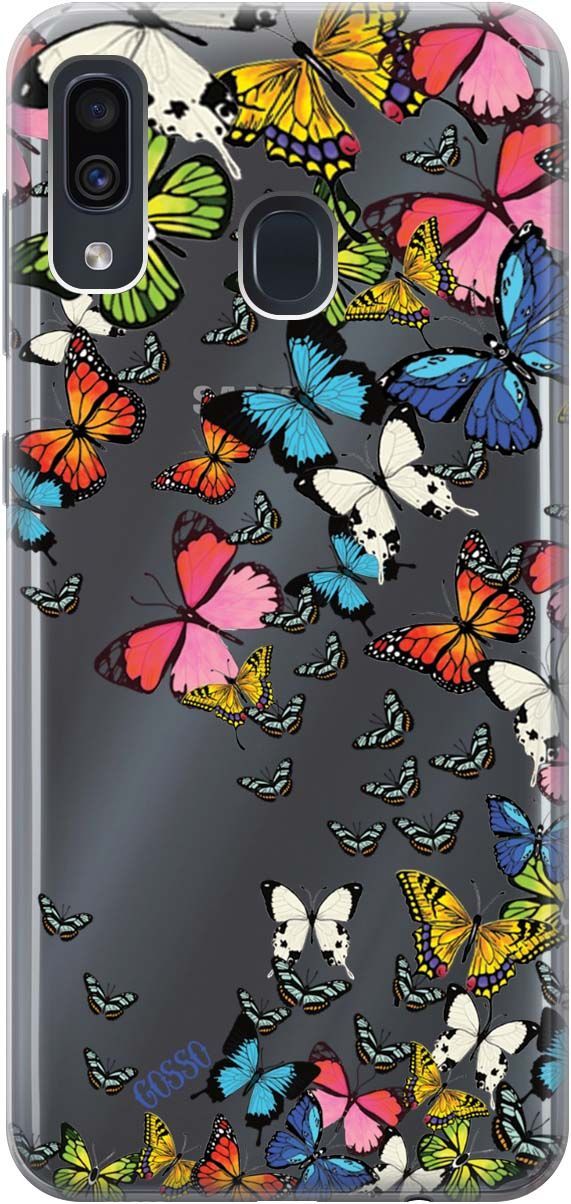 

Чехол на Samsung Galaxy A20/A30 "Magic Butterflies" прозрачный, Прозрачный;желтый, 681