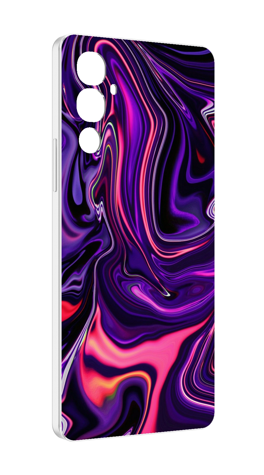 

Чехол MyPads фиолетовые краски для Tecno Pova 4, Прозрачный, Tocco