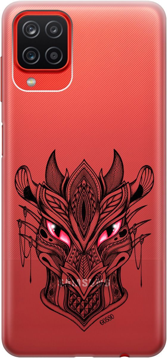 

Чехол на Samsung Galaxy A12/M12 с принтом "Dragon" прозрачный, Прозрачный;черный, 251