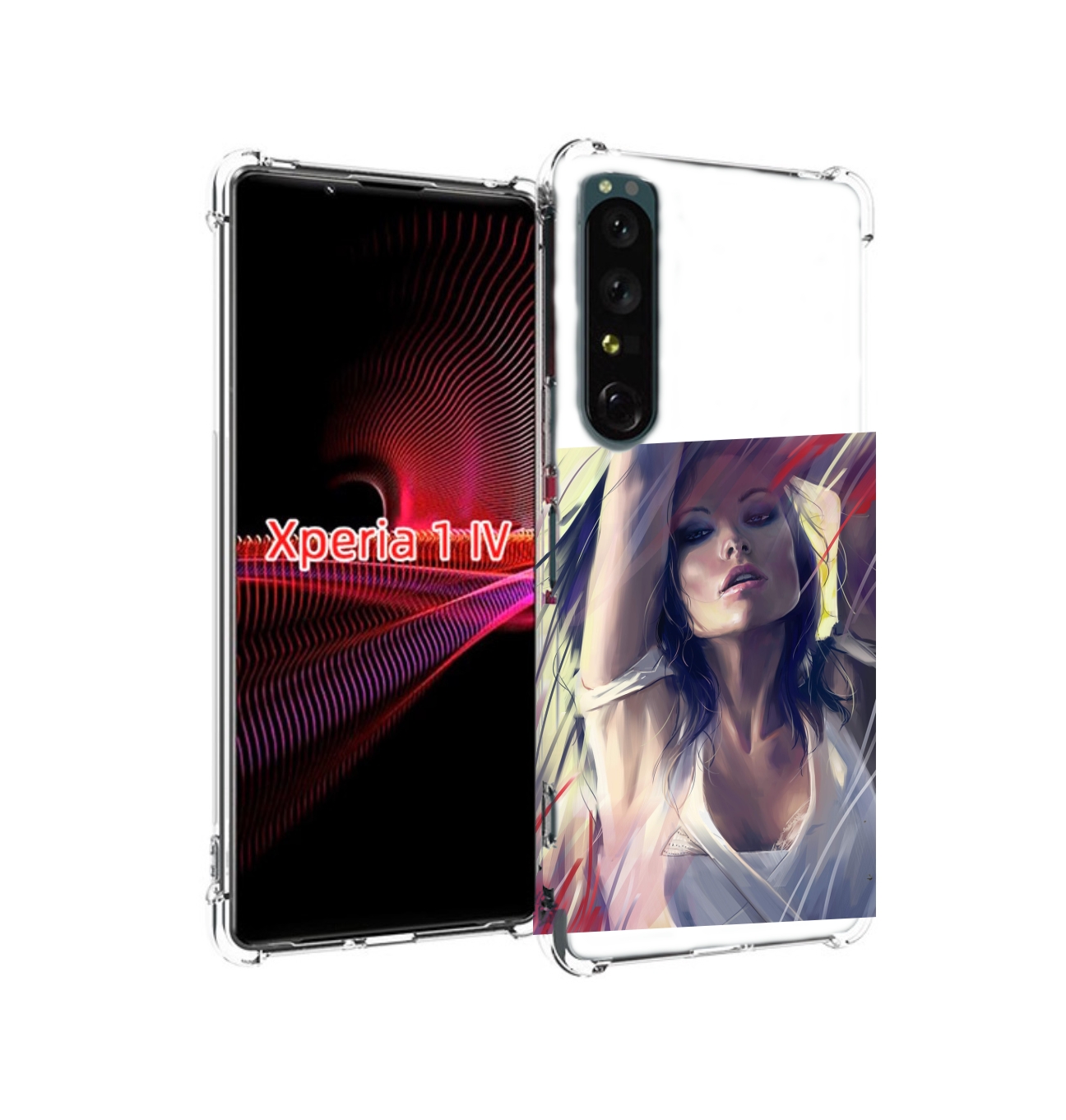 

Чехол накладка MyPads акварельная-девушка женской для Sony Xperia 1 IV, Прозрачный, Tocco