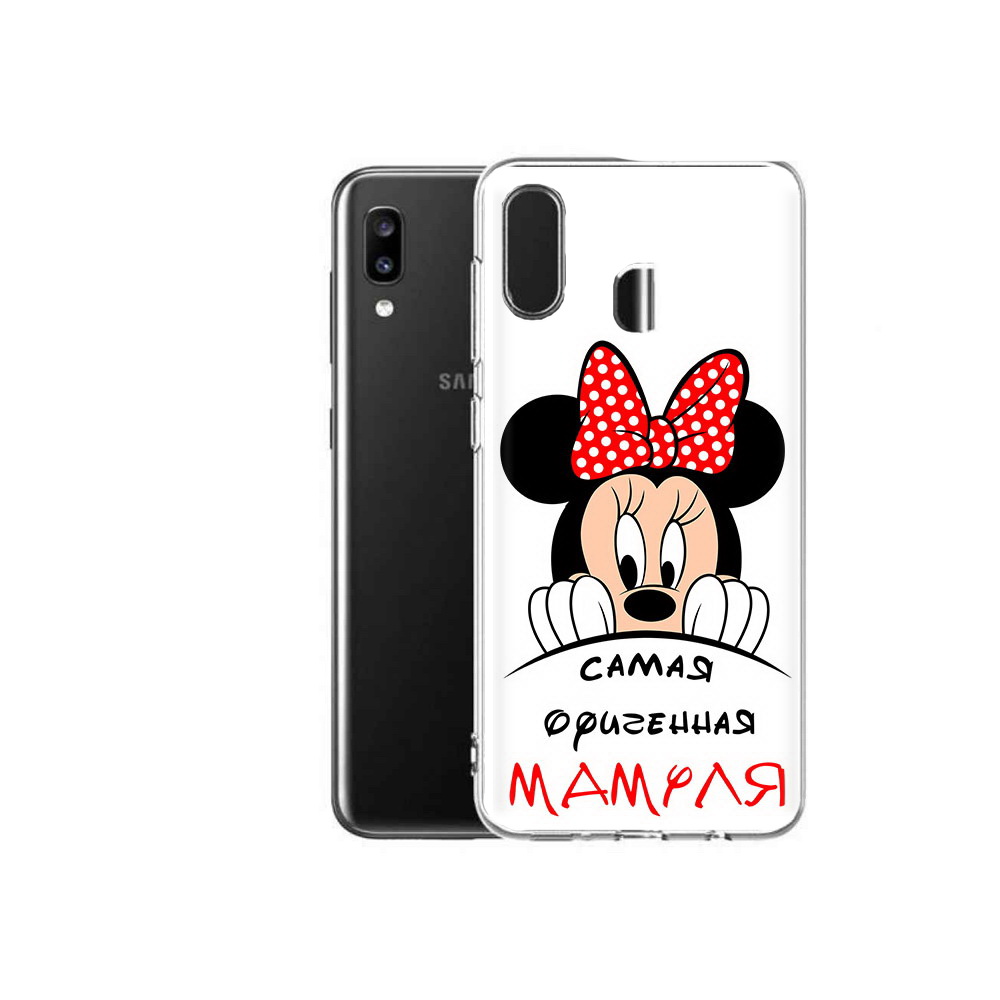 

Чехол MyPads Tocco для Samsung Galaxy A20 Самая лучшая мамуля Мини Маус, Прозрачный, Tocco