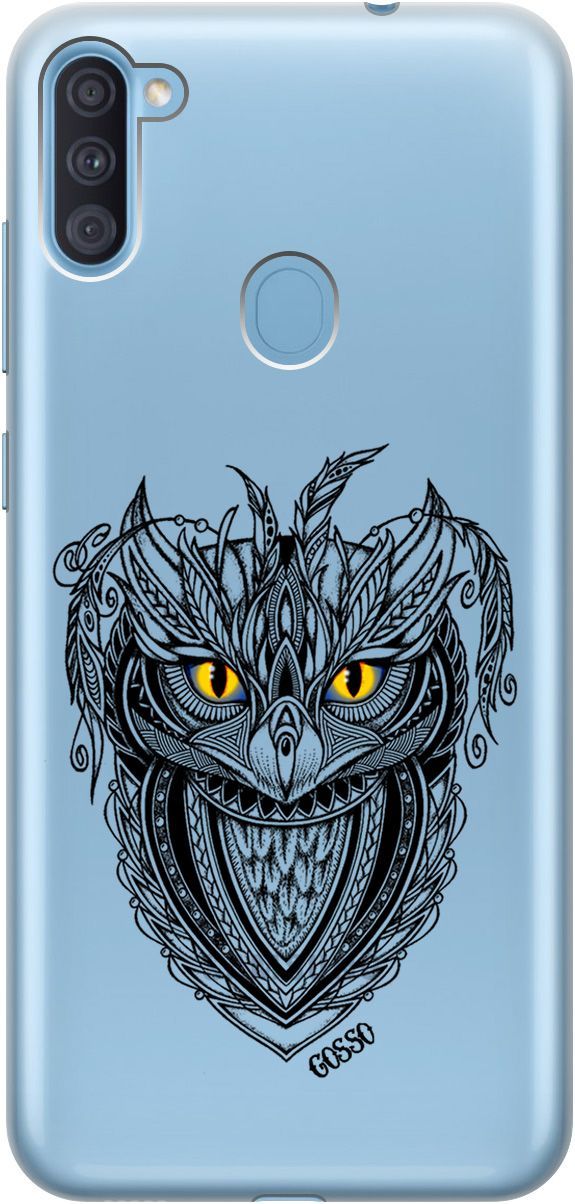 

Чехол на Samsung Galaxy A11/M11 с принтом "Grand Owl" прозрачный, Прозрачный;желтый, 116