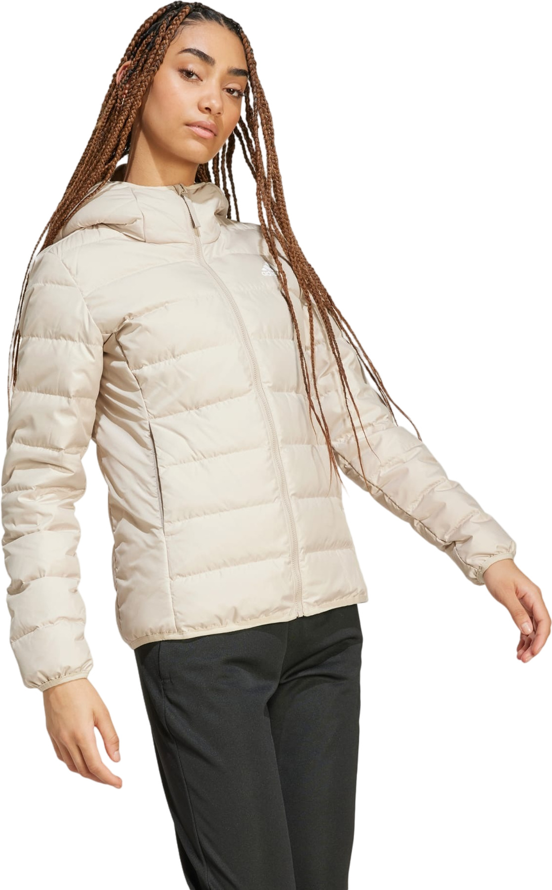 

Пуховик женский Adidas W ESS L D HO J бежевый 2XL, W ESS L D HO J