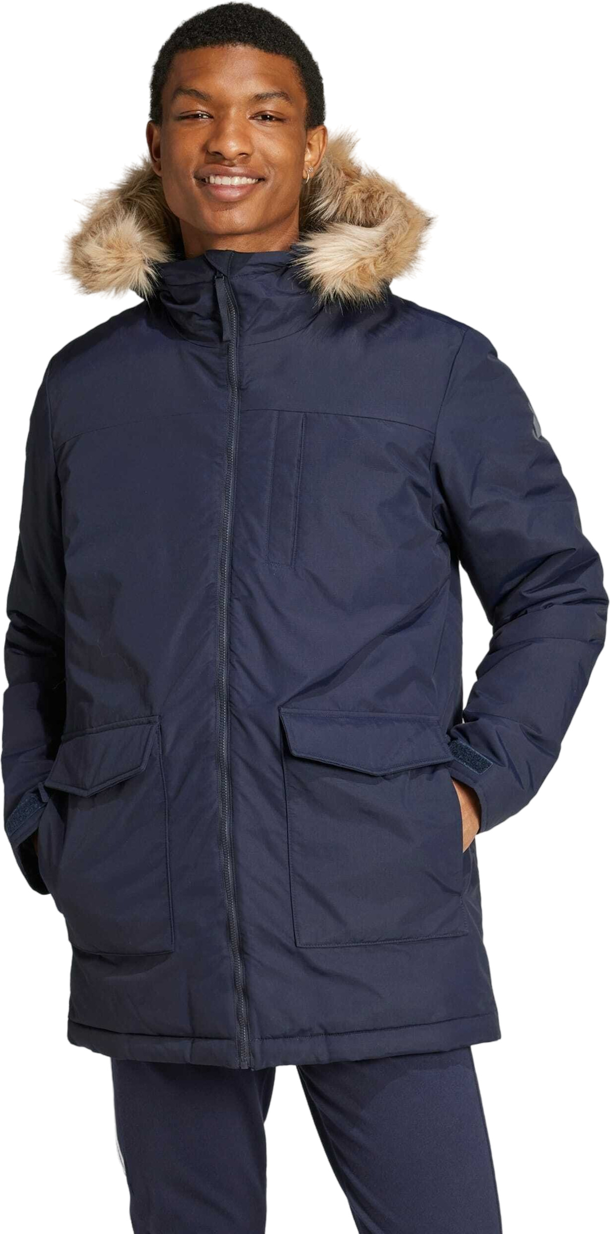 

Куртка мужская Adidas PAVERIC FUR синяя S, Синий, PAVERIC FUR
