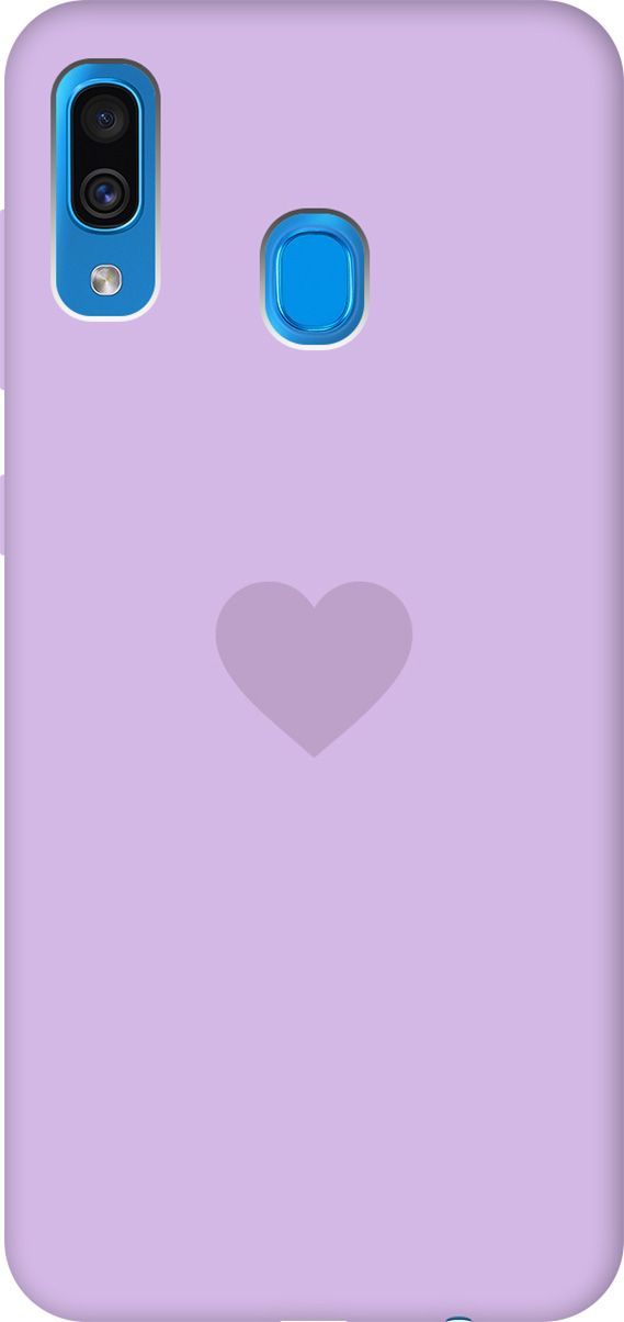 

Чехол на Samsung Galaxy A20/A30 с принтом "Heart" сиреневый, Фиолетовый, 800029