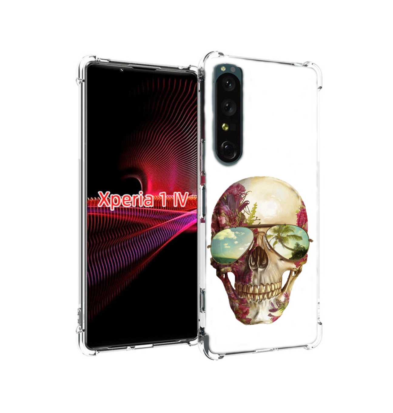 

Чехол накладка MyPads Череп с очками для Sony Xperia 1 IV, Прозрачный, Tocco