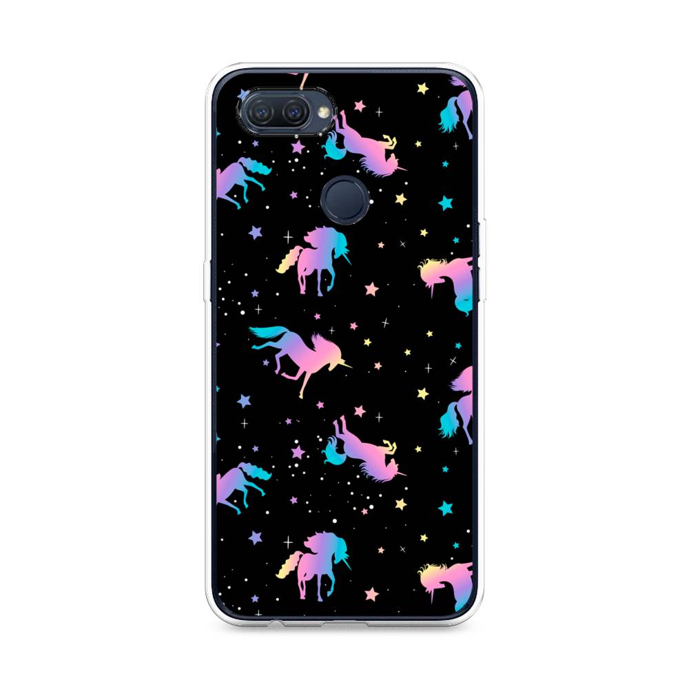 

Чехол для Oppo A12 "Единороги градиент", Черный;розовый;голубой, 253450-1