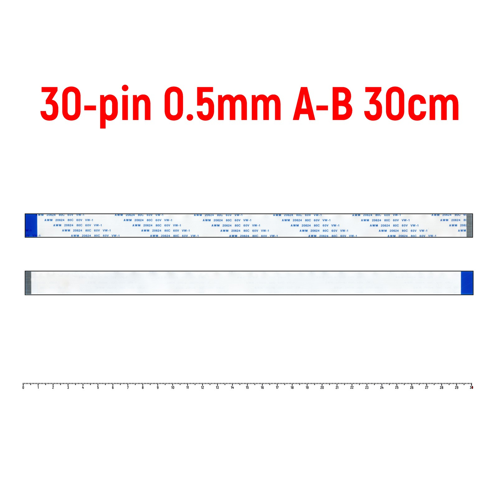 

Шлейф OEM FFC 30-pin Шаг 0.5mm Длина 30cm