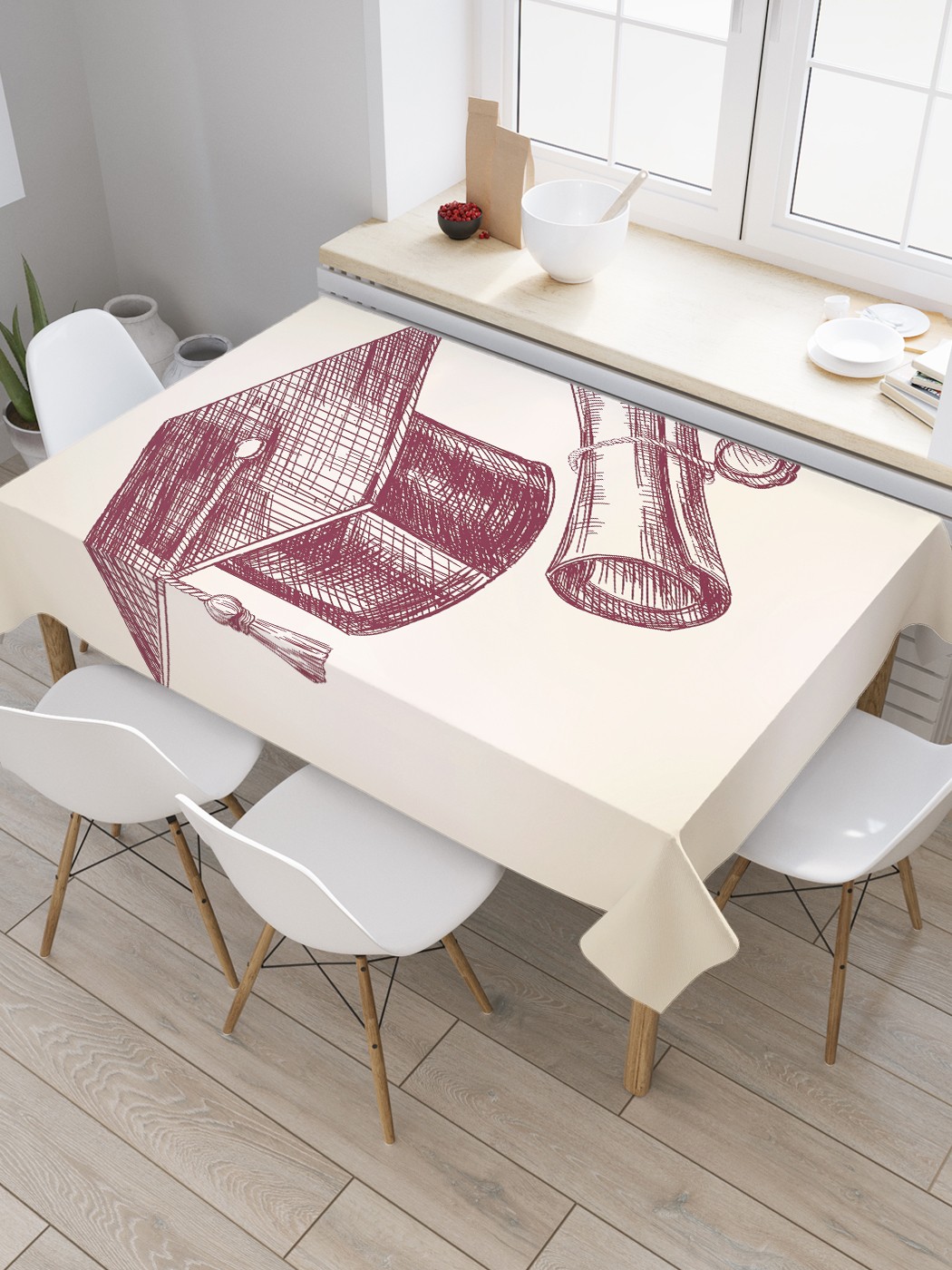 

Скатерть прямоугольная JoyArty "Конфедератка и свиток" из сатена, 120x145 см, Конфедератка и свиток