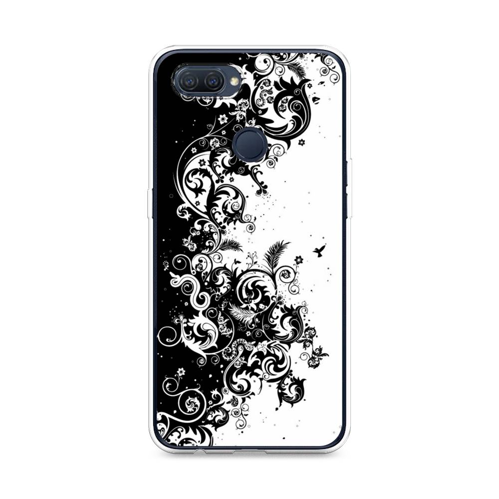 

Чехол для Oppo A12 "Черно белый узор", Белый;черный;серый, 253450-3