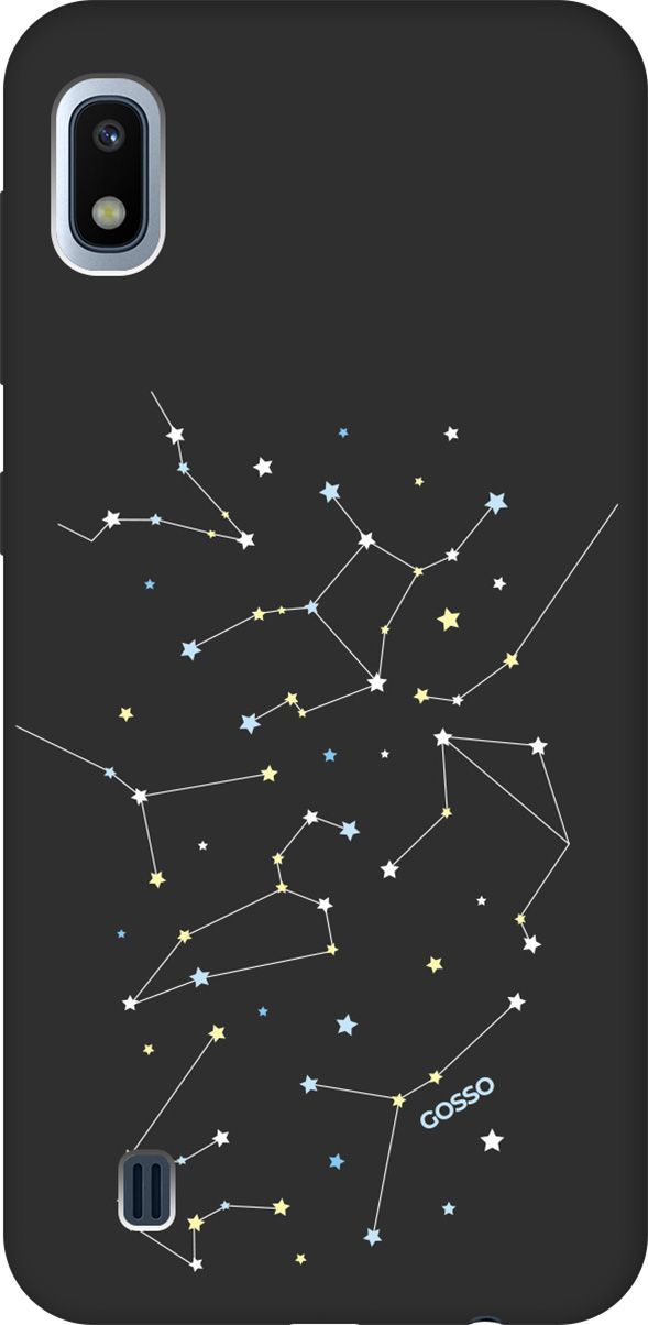 

Матовый чехол на Samsung Galaxy A10 с принтом "Constellations" черный, Черный;белый, 611