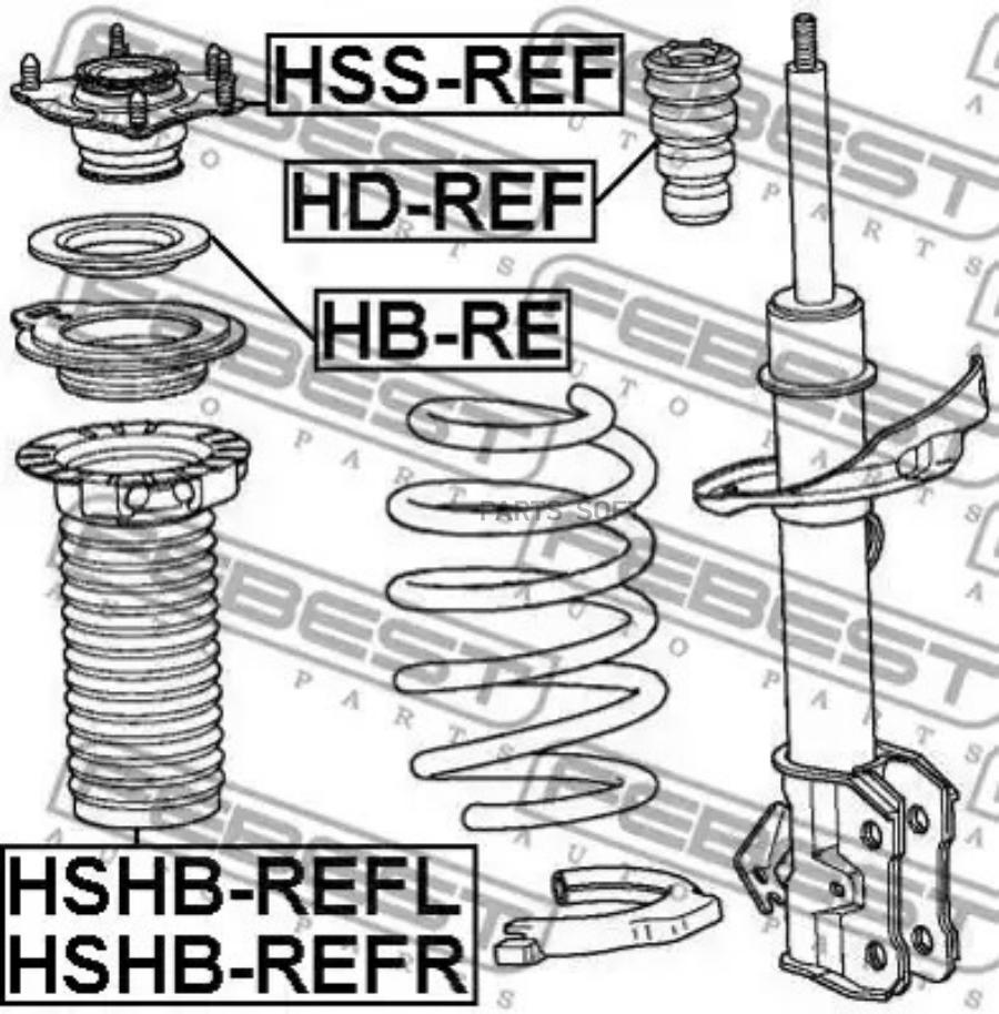 

FEBEST Пыльник аморт.пер.HONDA CR-V RE3RE4 2007-2012 FEBEST HSHB-REFR
