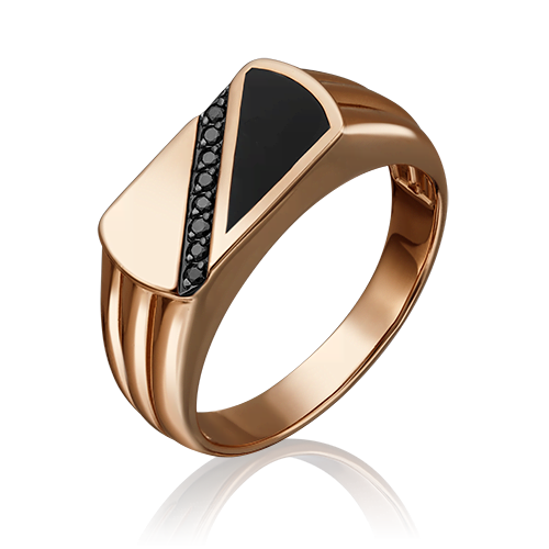 

Кольцо печатка из красного золота р., PLATINA jewelry 01-4541-00-402-1110-25, фианит, 01-4541-00-402-1110-25