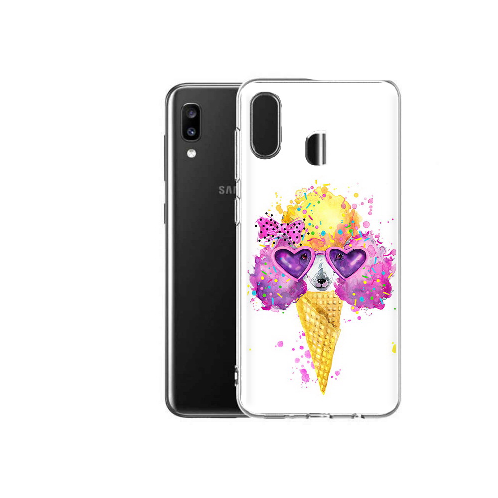 

Чехол MyPads Tocco для Samsung Galaxy A20 Рожок, Прозрачный, Tocco