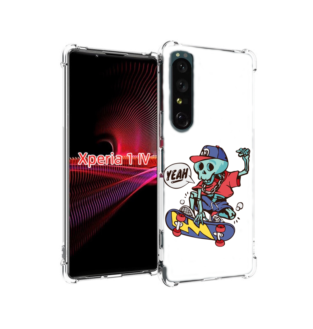 

Чехол накладка MyPads Скелет-на-скейте для Sony Xperia 1 IV, Прозрачный, Tocco