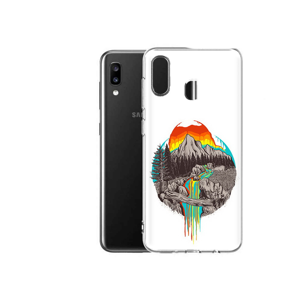 

Чехол MyPads Tocco для Samsung Galaxy A20 Радужный водопад, Прозрачный, Tocco