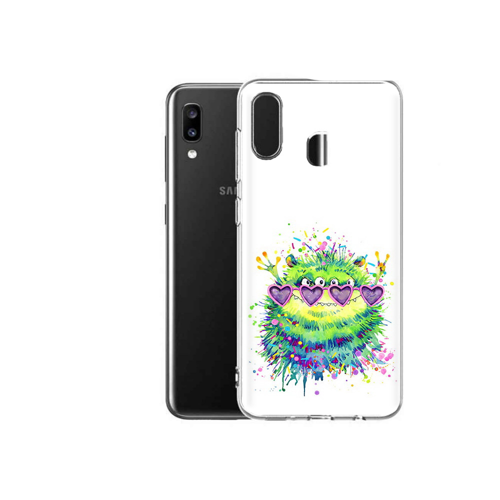 

Чехол MyPads Tocco для Samsung Galaxy A20 Пушистый персонаж, Прозрачный, Tocco