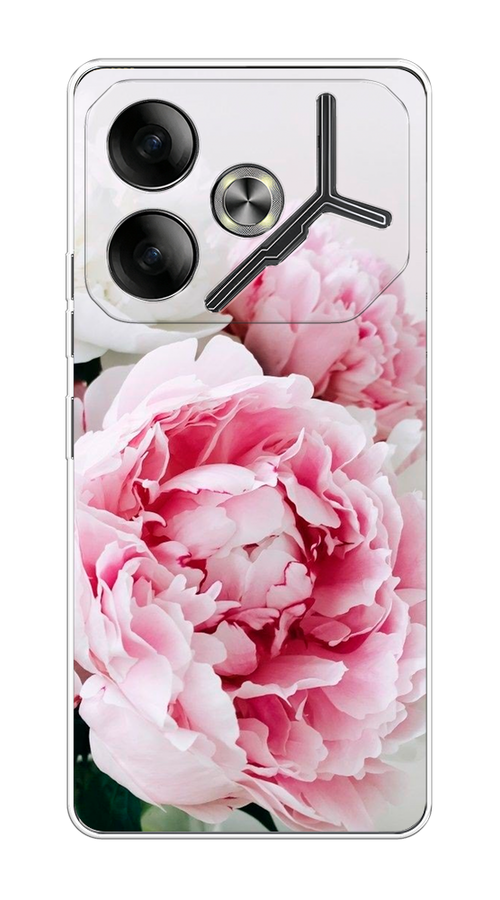 

Чехол на Tecno Pova 6 "Розовые и белые пионы", Розовый;белый, 305350-1