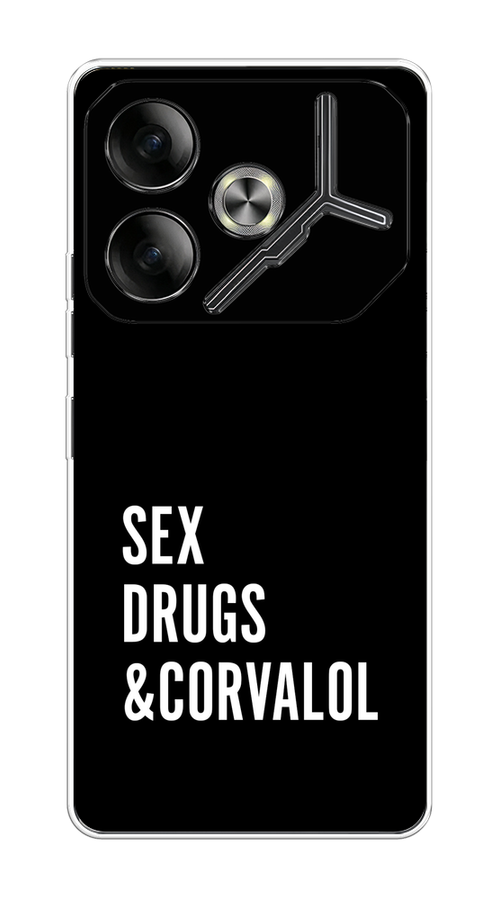 

Чехол на Tecno Pova 6 "Corvalol", Черный;серый;белый, 305350-1