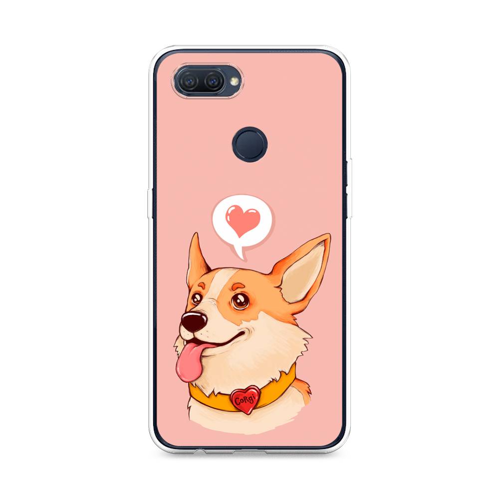 

Чехол для Oppo A12 "Корги язык", Розовый;коричневый, 253450-1