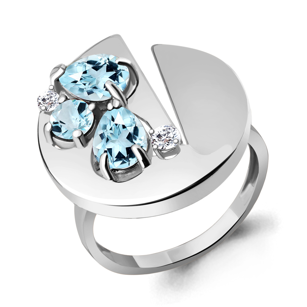 

Кольцо из серебра с топазом Aquamarine Aquamarine 6953602А_925_р р, 6953602А_925_р