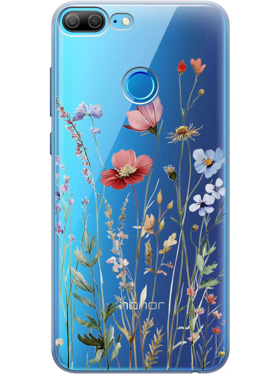 

Силиконовый чехол на Honor 9 Lite с принтом "Милые цветочки" прозрачный, Прозрачный;зеленый;красный, 717568423