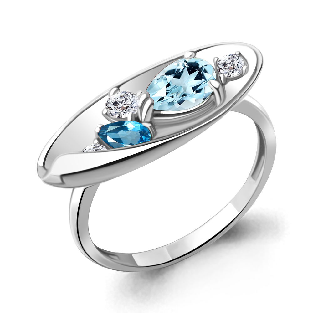 

Кольцо из серебра с топазом Aquamarine Aquamarine 6953582А_925_р р, 6953582А_925_р