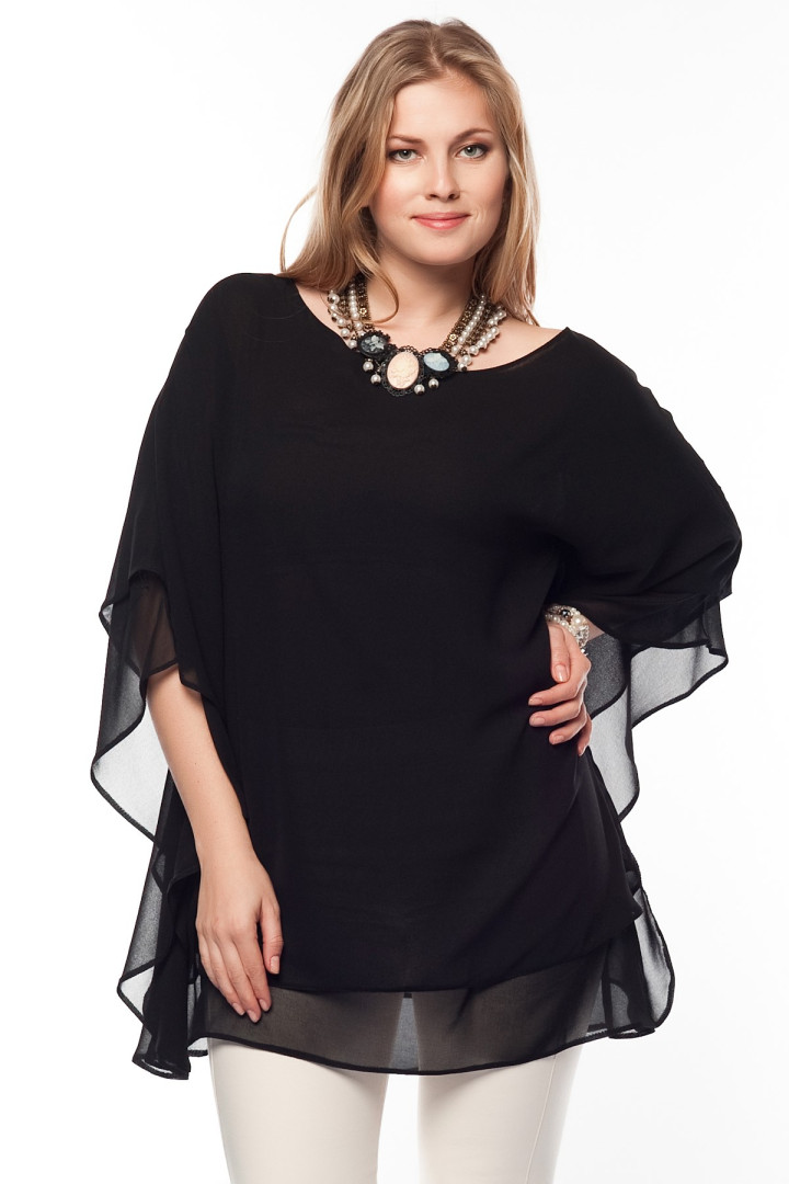 

Блуза женская Melisita 1063 черная 46 RU (товары доставляются из-за рубежа), 1063