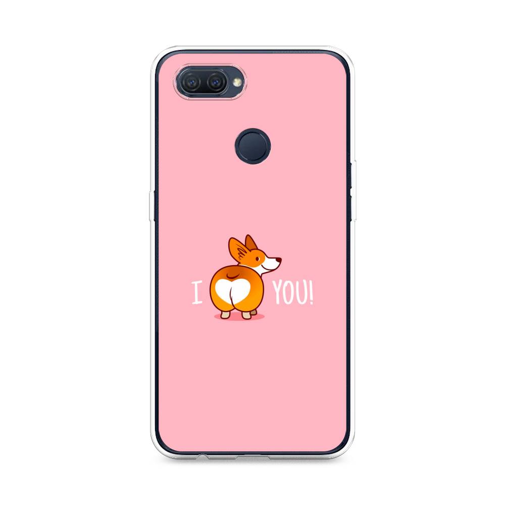 

Чехол для Oppo A12 "Корги I love you", Розовый;коричневый;белый, 253450-1