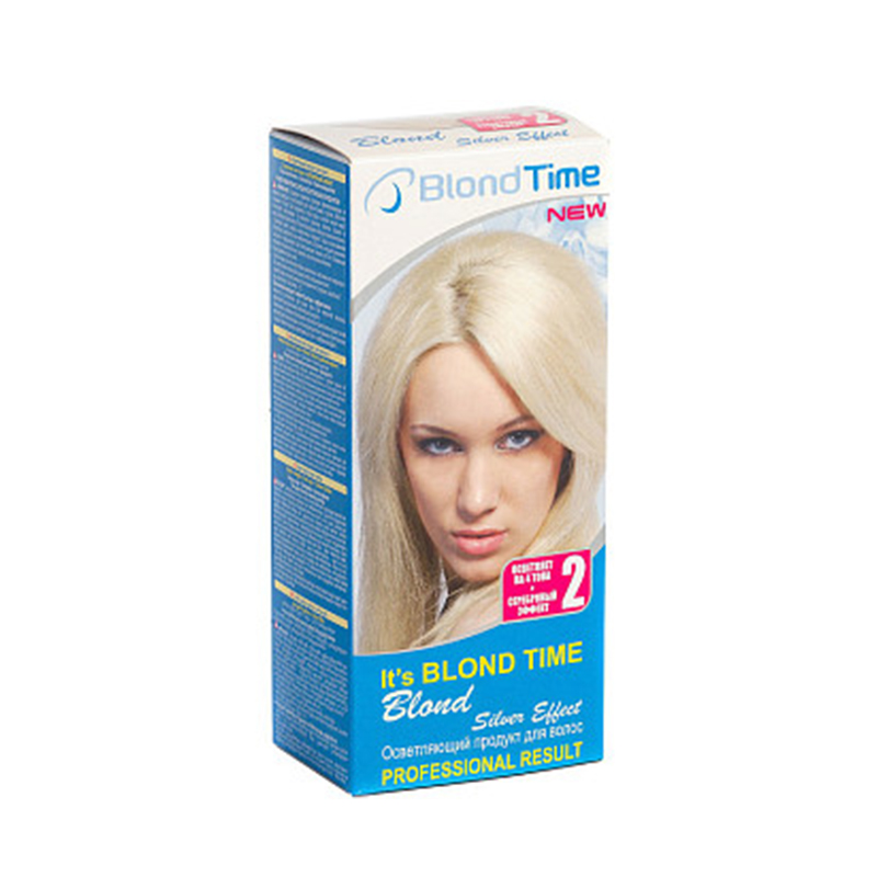 фото Краска осветлитель для волос prestige blond time blond silver effect №2 190 мл №2