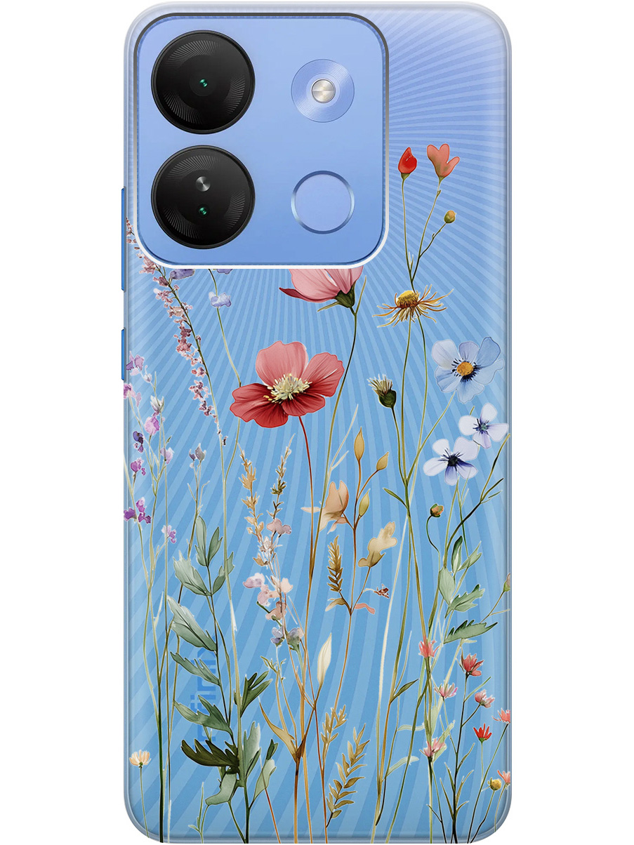 

Силиконовый чехол на Infinix Smart 7 HD с принтом "Милые цветочки" прозрачный, Прозрачный;зеленый;красный, 769392023