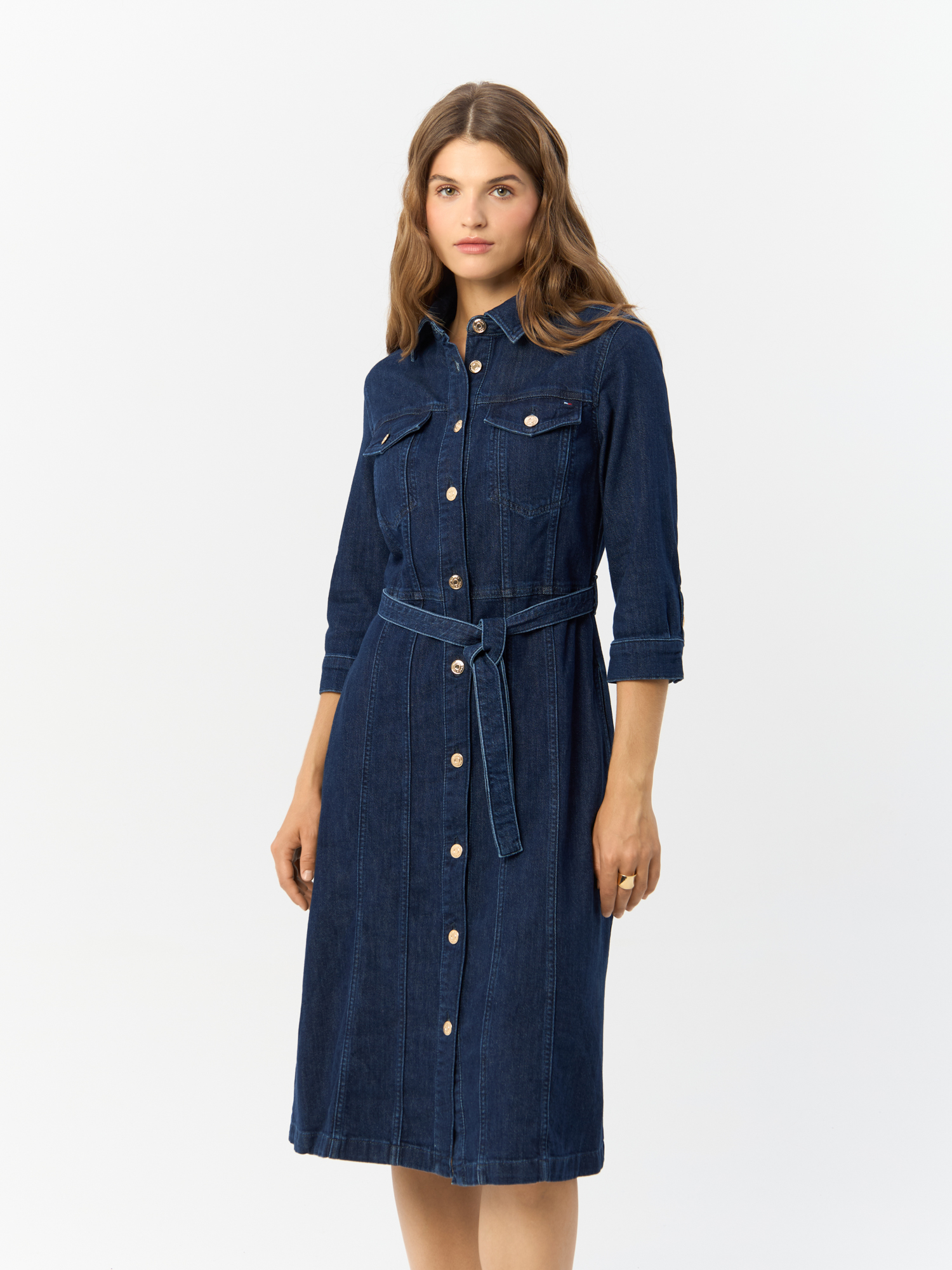 

Платье женское Tommy Hilfiger WW0WW42017 синее 44, Синий, WW0WW42017