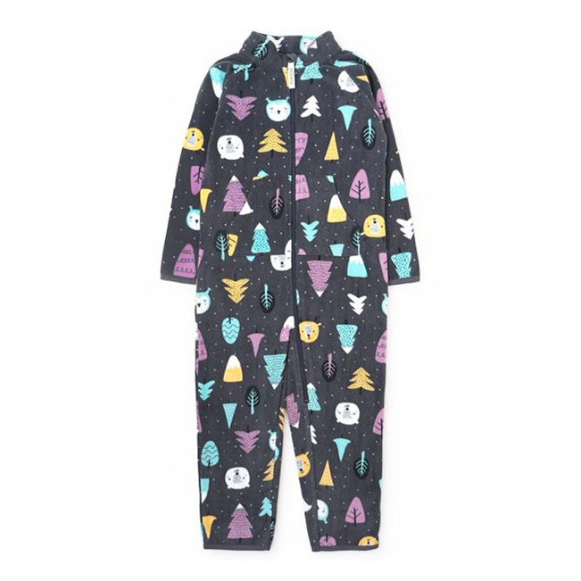 

Комбинезон для девочки Crockid темно-серый с принтом р 56-110