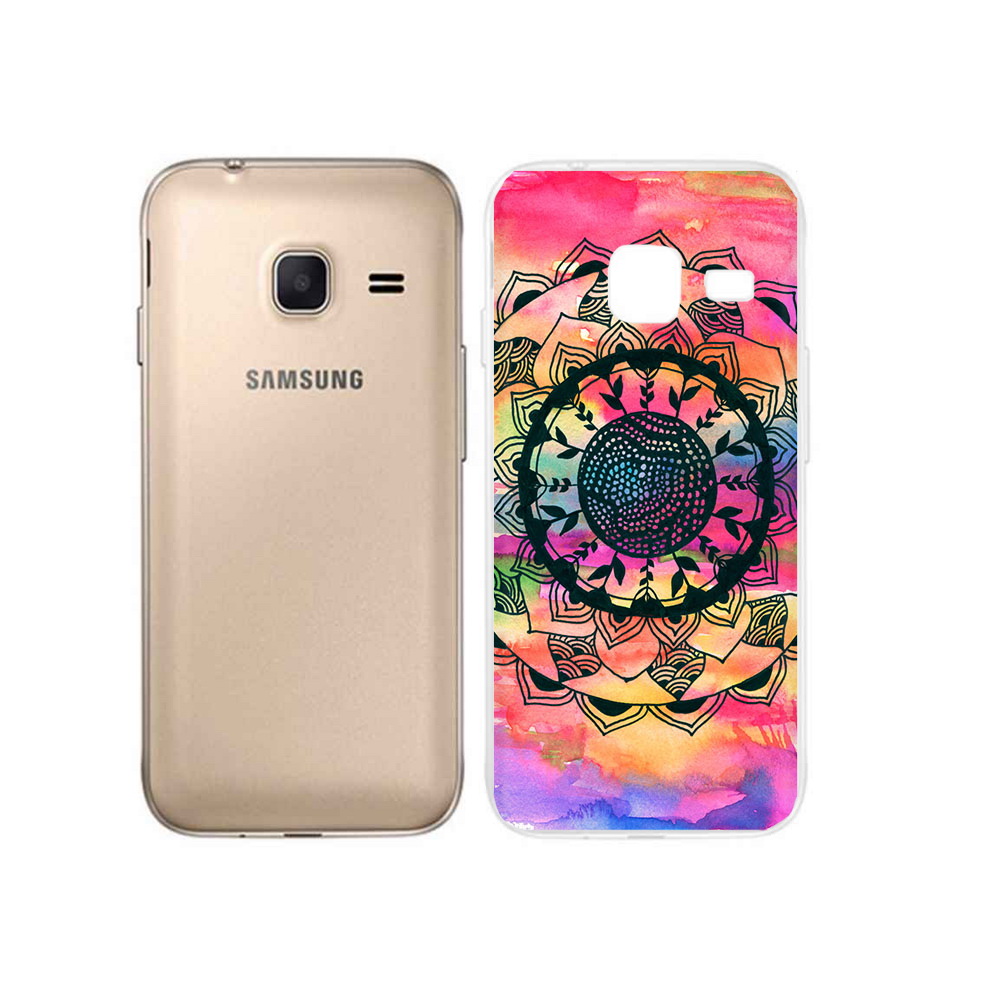 

Чехол MyPads Tocco для Samsung Galaxy J1 mini яркая абстракция круглый цветок, Tocco