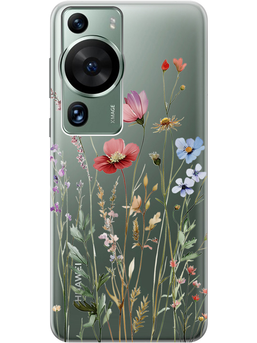 

Силиконовый чехол на Huawei P60 Pro с принтом "Милые цветочки" прозрачный, Прозрачный;зеленый;красный, 772620823