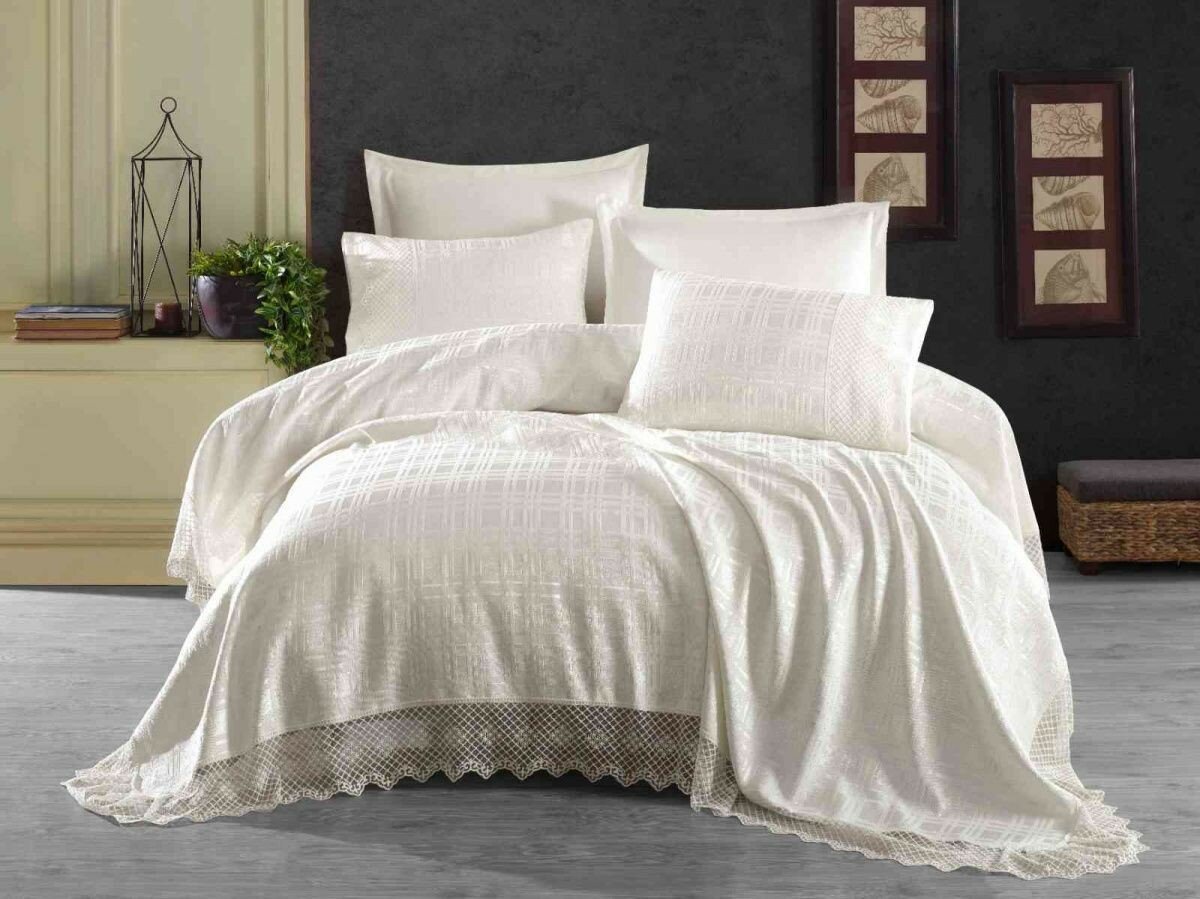 

Покрывало Gardines Milano gad954354 евро-макси, жаккард, 260x240, кремовый, 1 шт, S5026/03