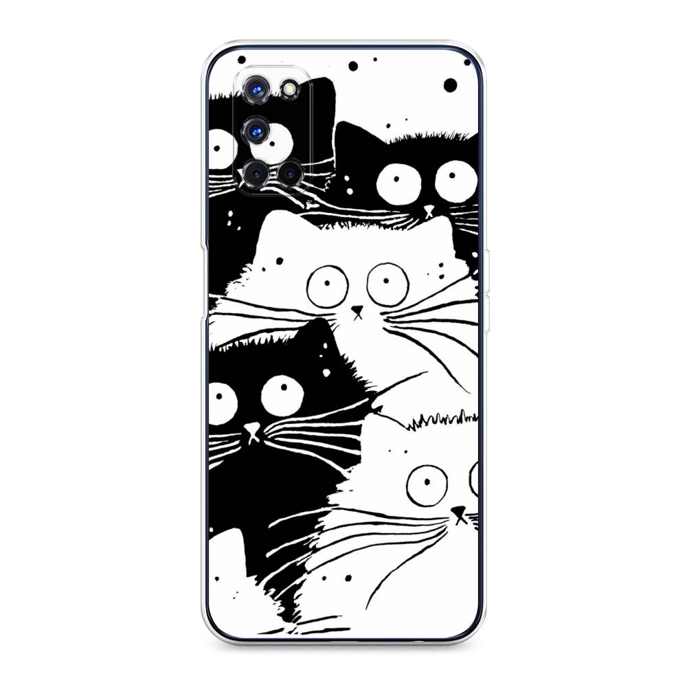 

Чехол Awog на Oppo A52 "Коты черно-белые", Разноцветный, 253150-2