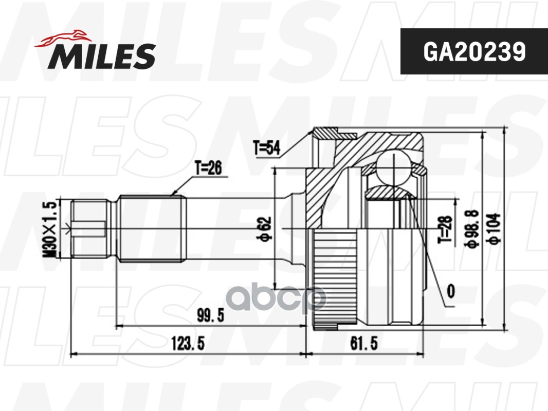 

Шрус Mb G W461/W463 2.3-3.0 89- Нар. (Abs) Miles арт. GA20239