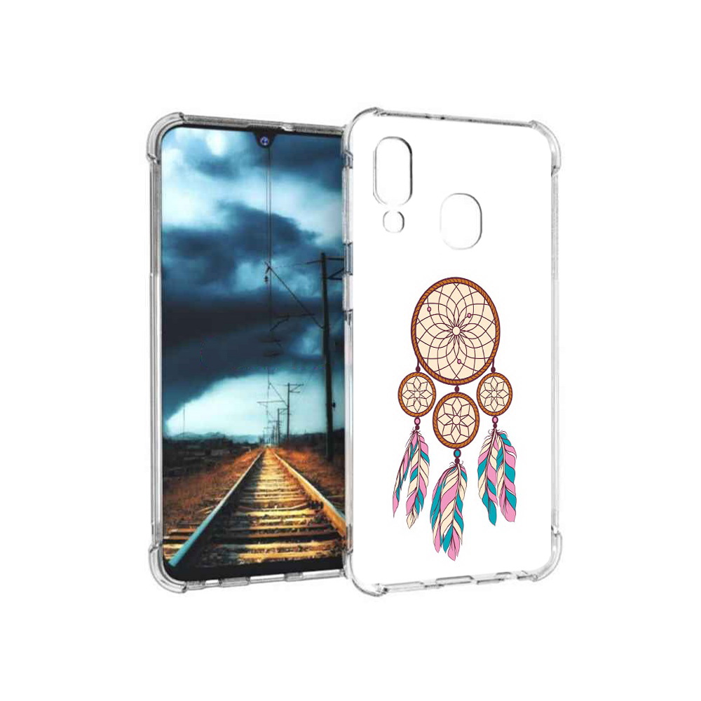 

Чехол MyPads Tocco для Samsung Galaxy A40 ловец снов бежевый (PT128655.504.442), Прозрачный, Tocco