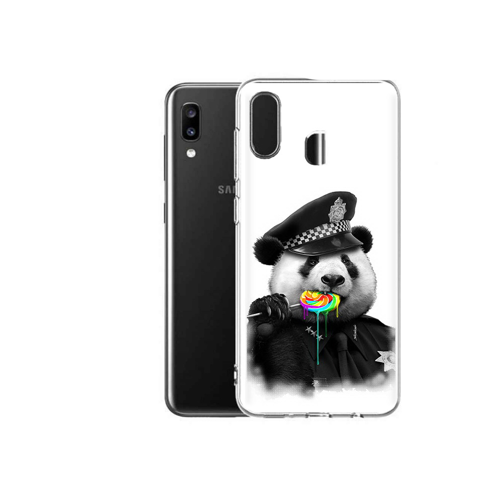 

Чехол MyPads Tocco для Samsung Galaxy A20 Панда полиция, Прозрачный, Tocco