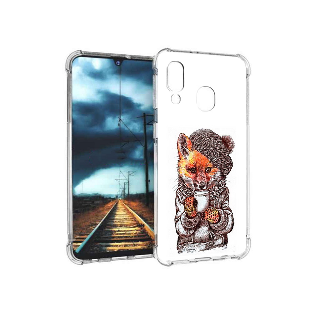 

Чехол MyPads Tocco для Samsung Galaxy A40 лиса в шапке (PT128655.504.437), Tocco
