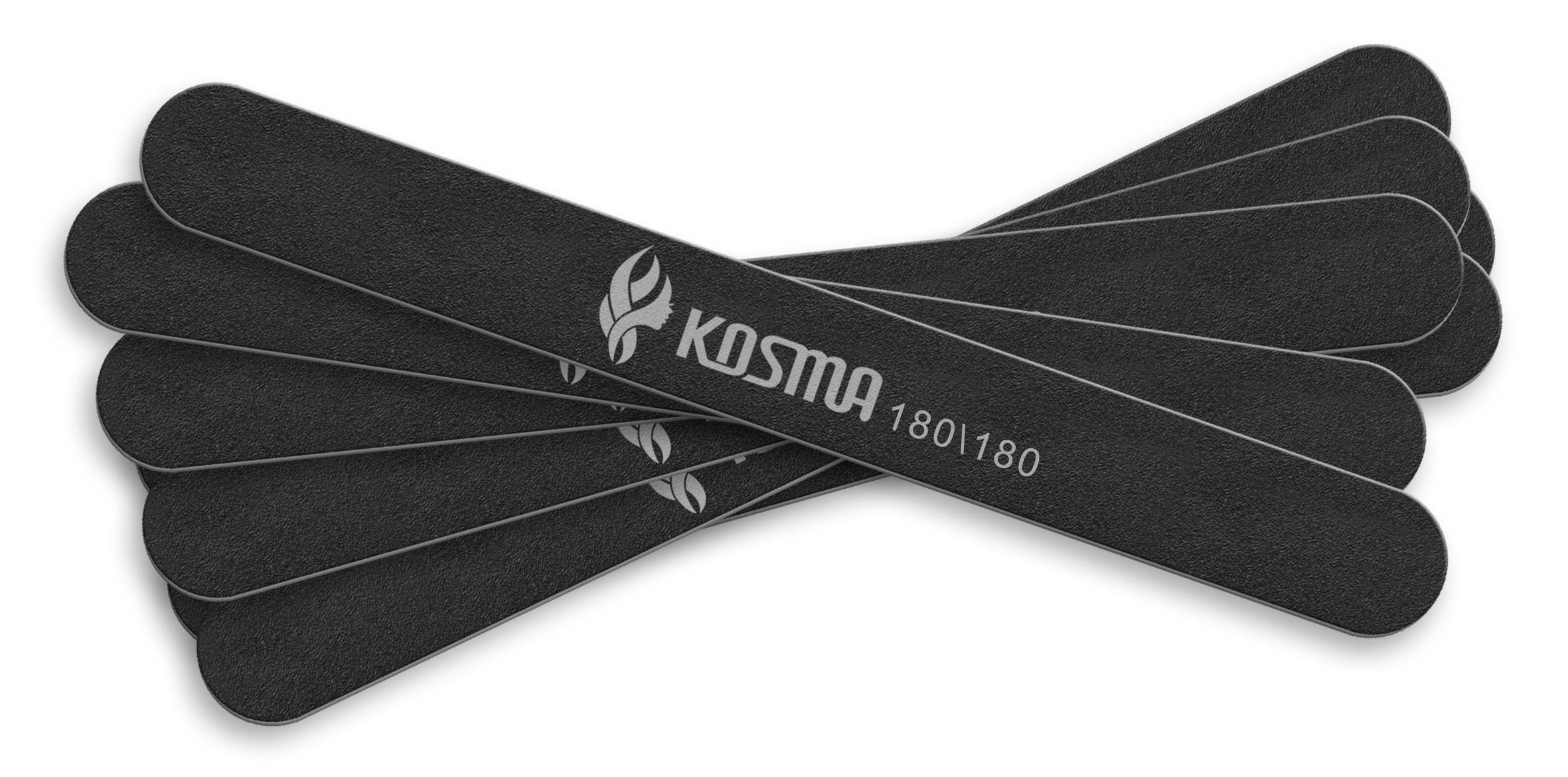 Набор пилка KOSMA прямая большая черная 180/180 пластиковая основа 50 шт.