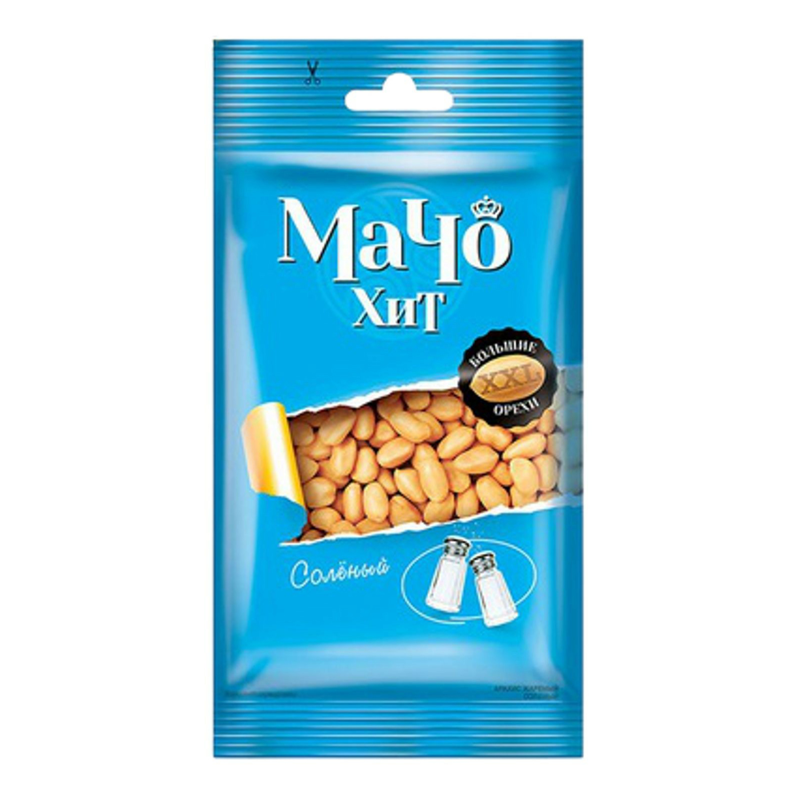 

Арахис Мачо Хит жареный очищенный соленый 90 г